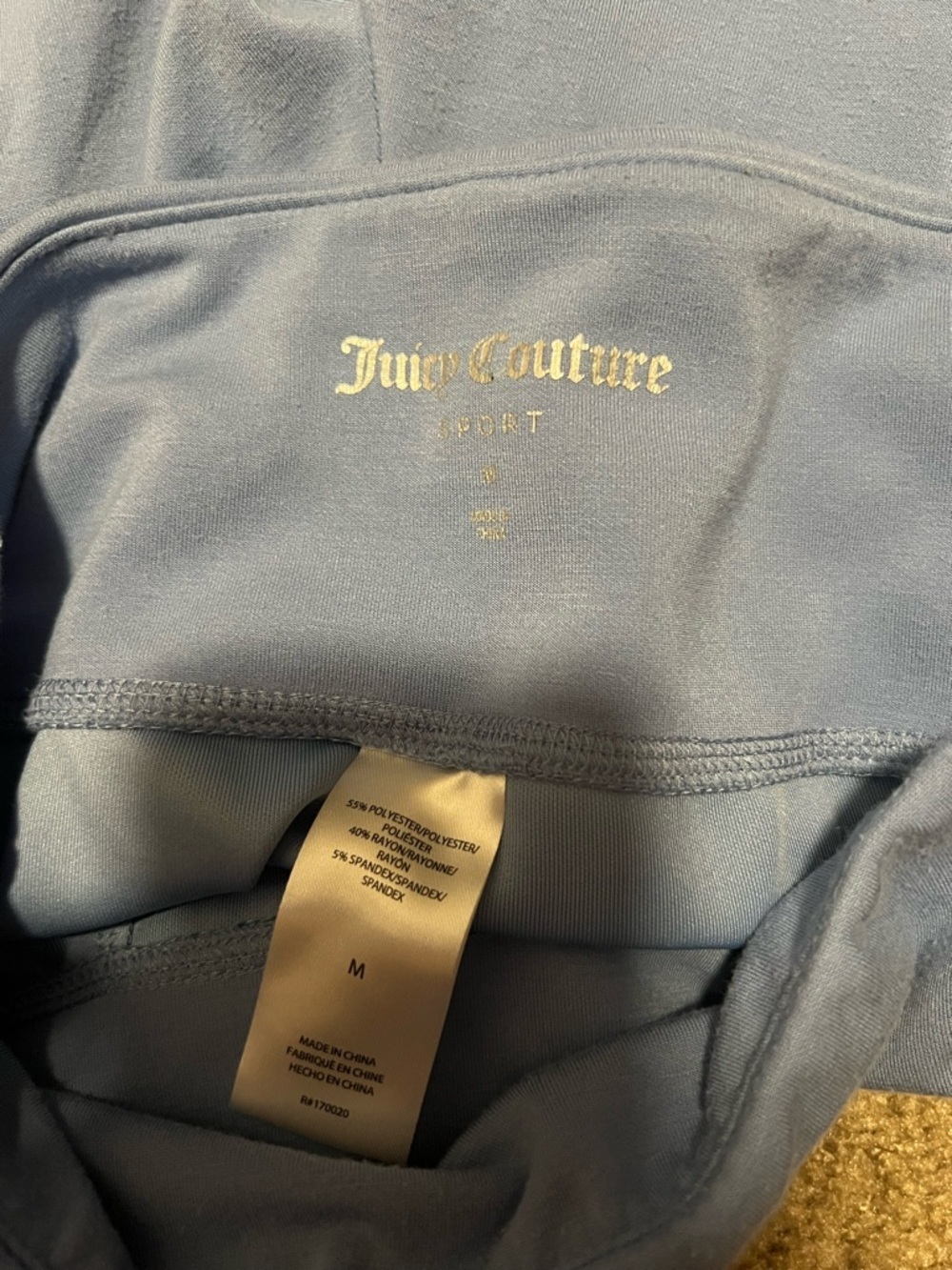 Juicy Couture Light Blue Active Leggings with silver bedazzle Logo - Picture 2 of 4